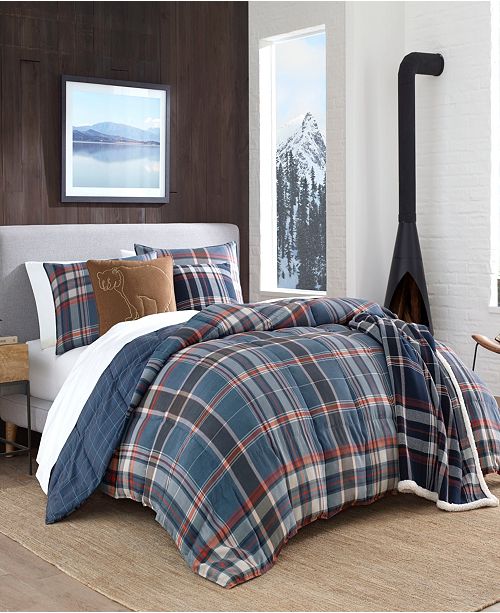 Eddie Bauer Shasta Lake Navy Comforter Set Full Queen Reviews