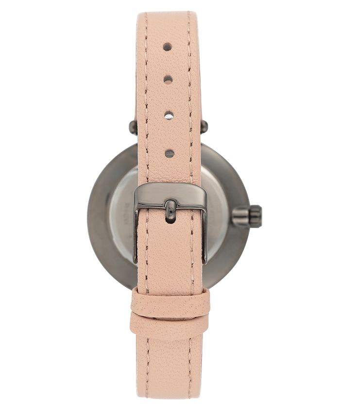 Anne Klein Women's Pink Leather Strap Watch 34mm & Reviews - Macy's
