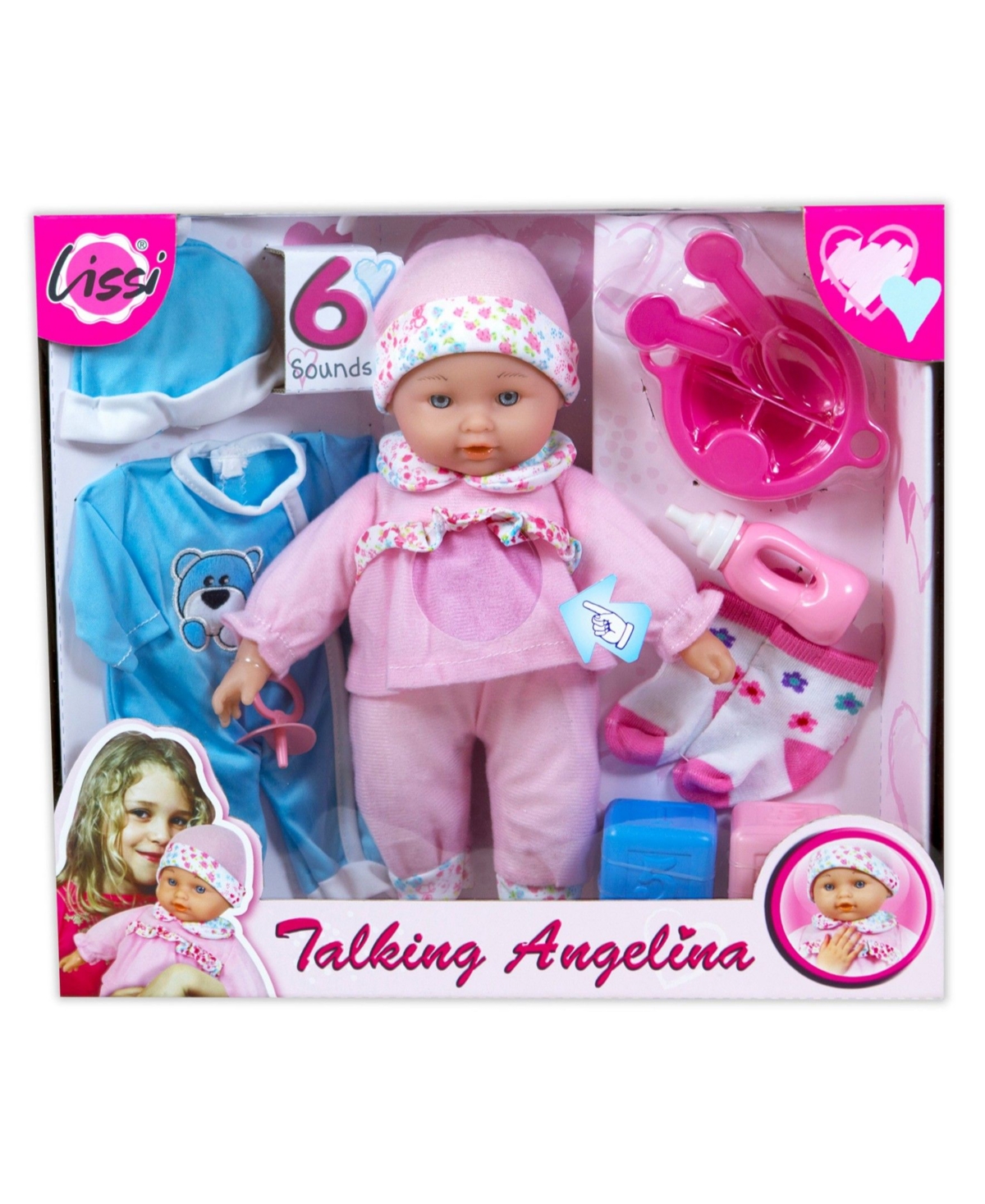 Shop Redbox Lissi Dolls 11" Talking Baby Set In Pink