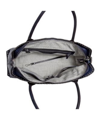 Women's Genuine Leather Soul Stud Satchel Bag