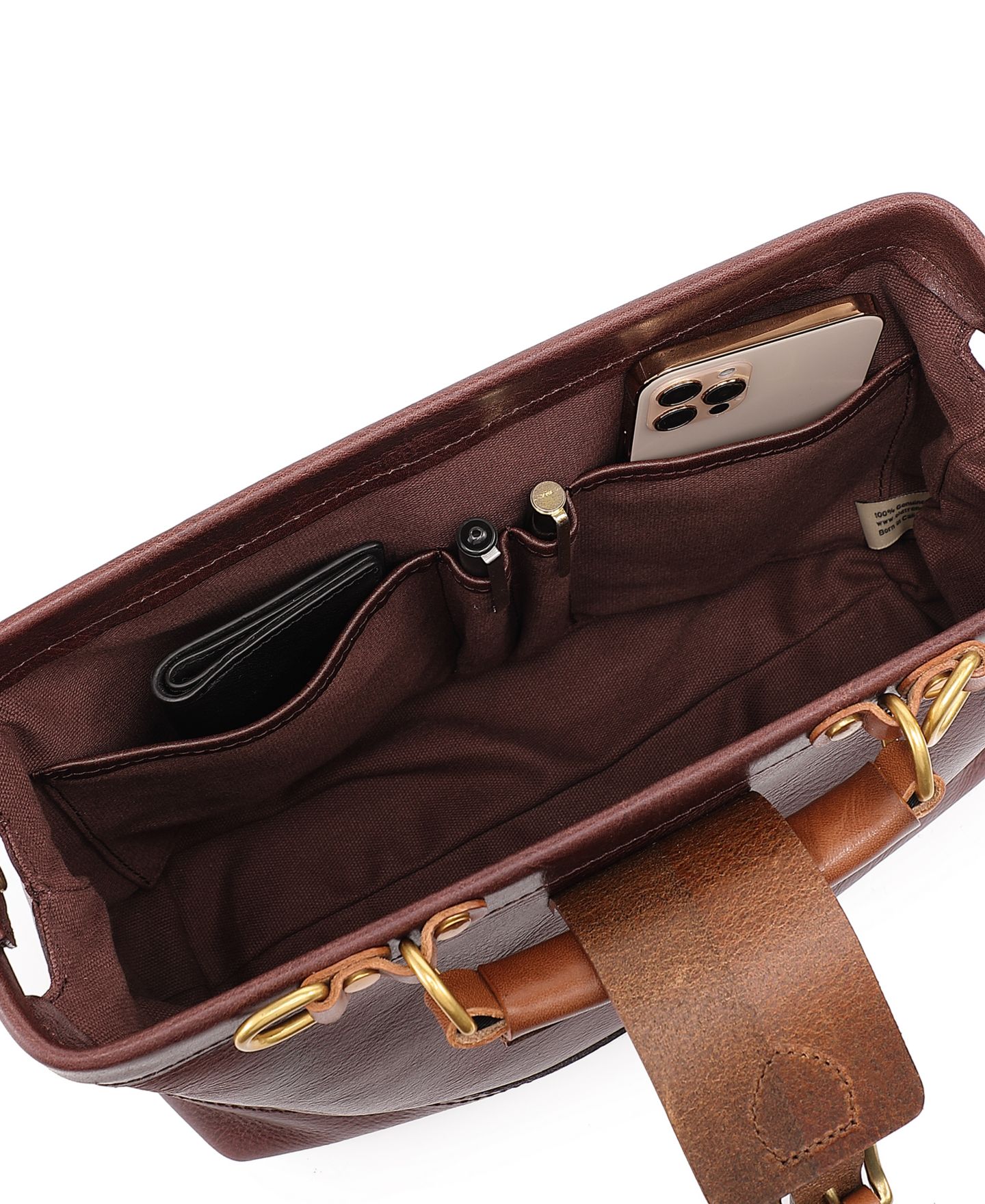 Женская сумка OLD TREND Doctor Small Leather Crossbody Satchel, цвет: Коричневый — фото 2