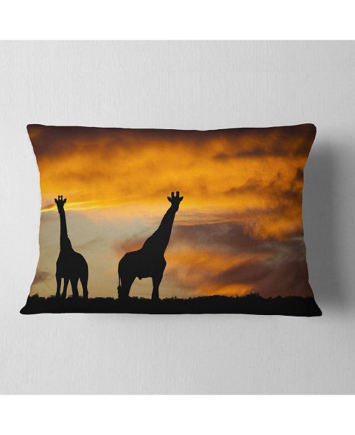 Design Art Designart African Wildlife Silhouette African Throw