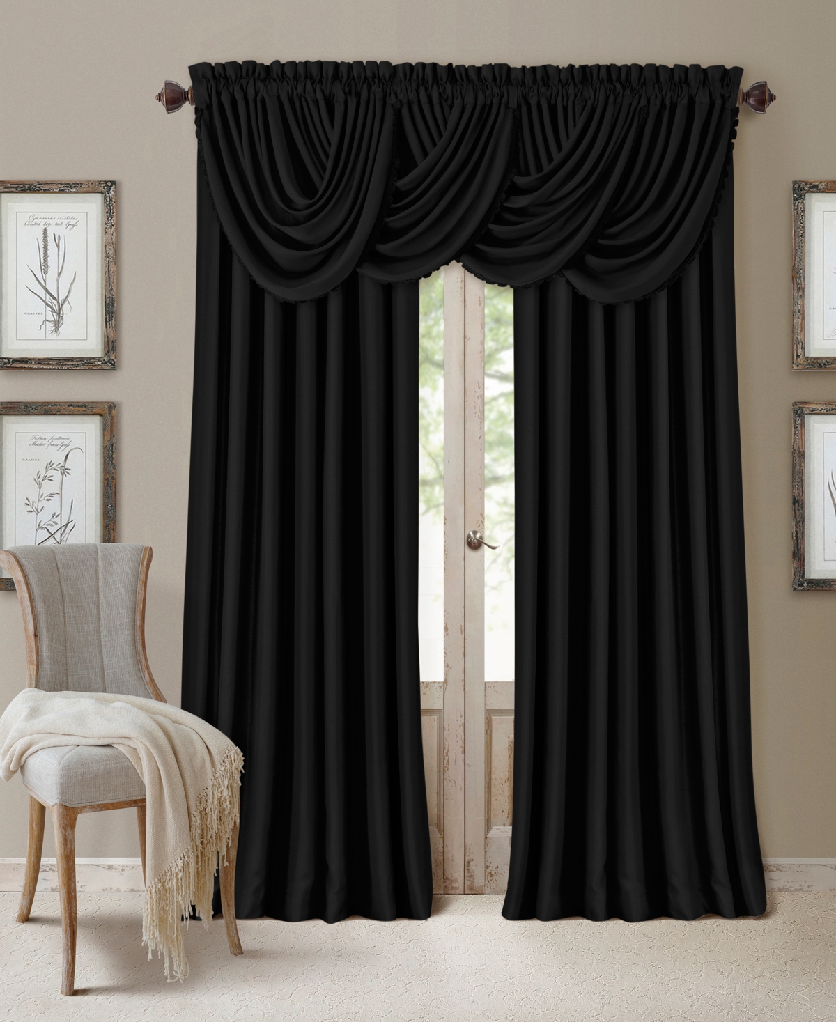 All Seasons Blackout Waterfall Valance, 52" x 36"