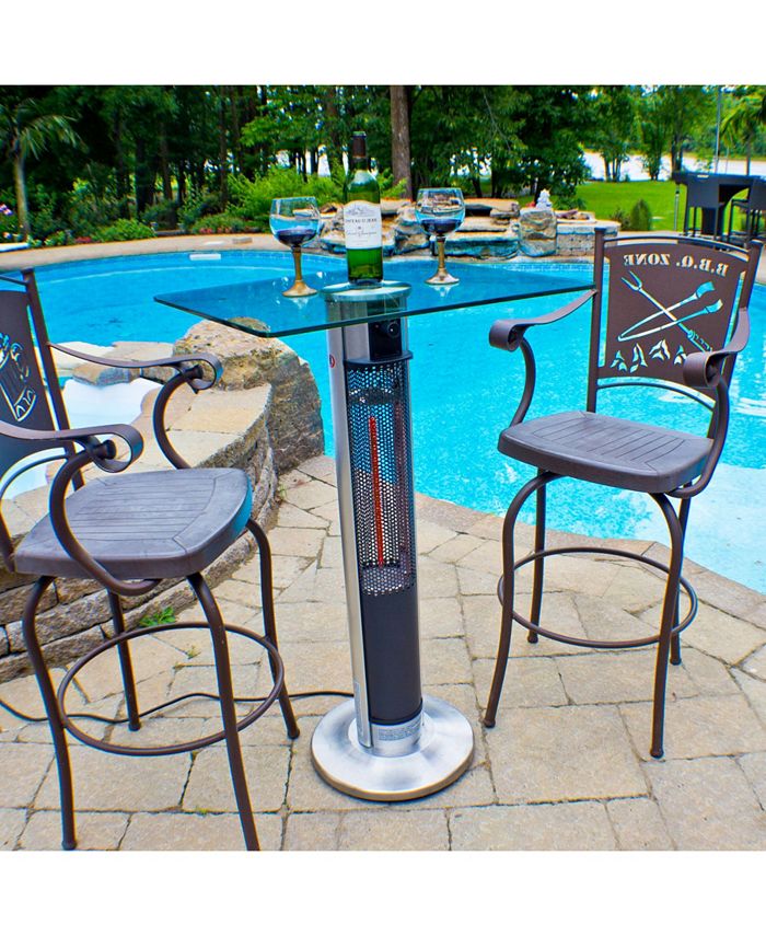 EnerG+ Infrared Electric Outdoor Heater Bistro Table with LED
