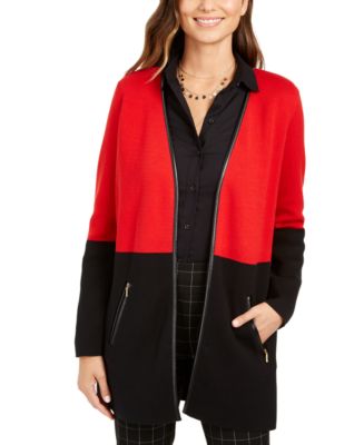 Charter Club Milano Cotton Colorblocked Cardigan, Created for Macy's ...
