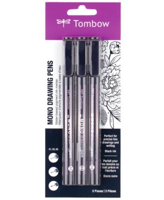 Tombow Mono Drawing Pens, 3-Pack