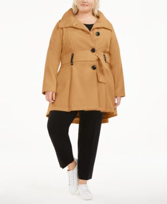 plus size skirted peacoat