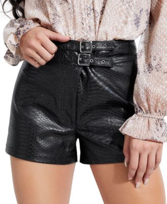 guess faux leather shorts