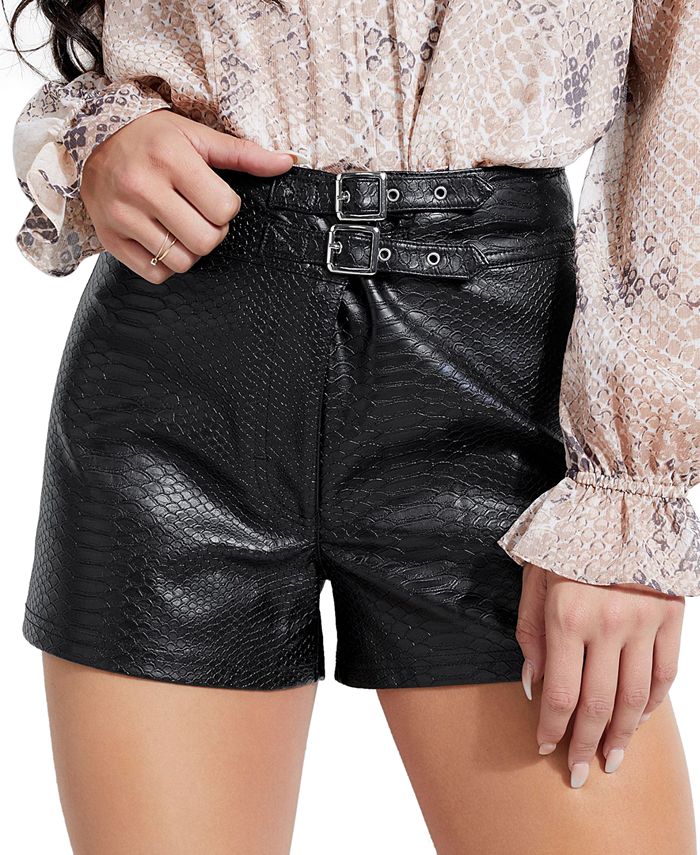 Guess leather outlet shorts