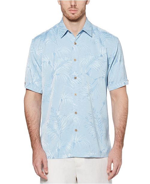 Cubavera Men S Big Tall Jacquard Tropical Shirt Reviews Casual Button Down Shirts Men Macy S