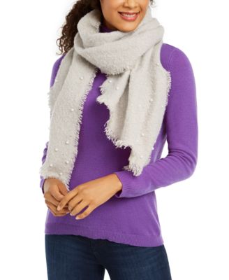 INC International Concepts - Faux-Pearl-Embellished Boucl&eacute; Bias Wrap