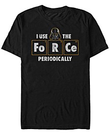 Star Wars Men's Classic Darth Vader I Use The Force Periodically Short Sleeve T-Shirt