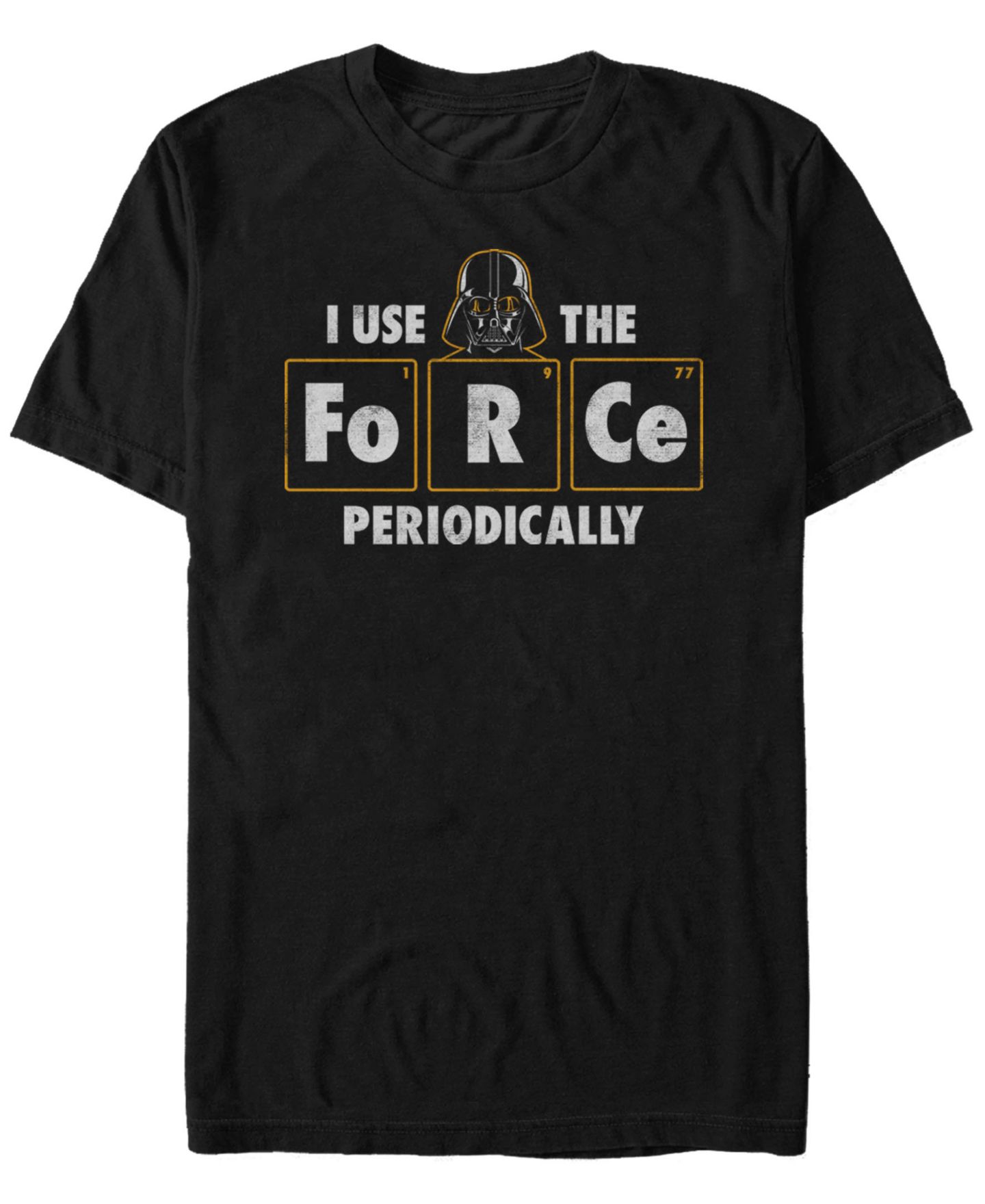 Мужская футболка Fifth Sun Star Wars Classic Darth Vader I Use The Force Periodically Short Sleeve, цвет: Чёрный — фото 1