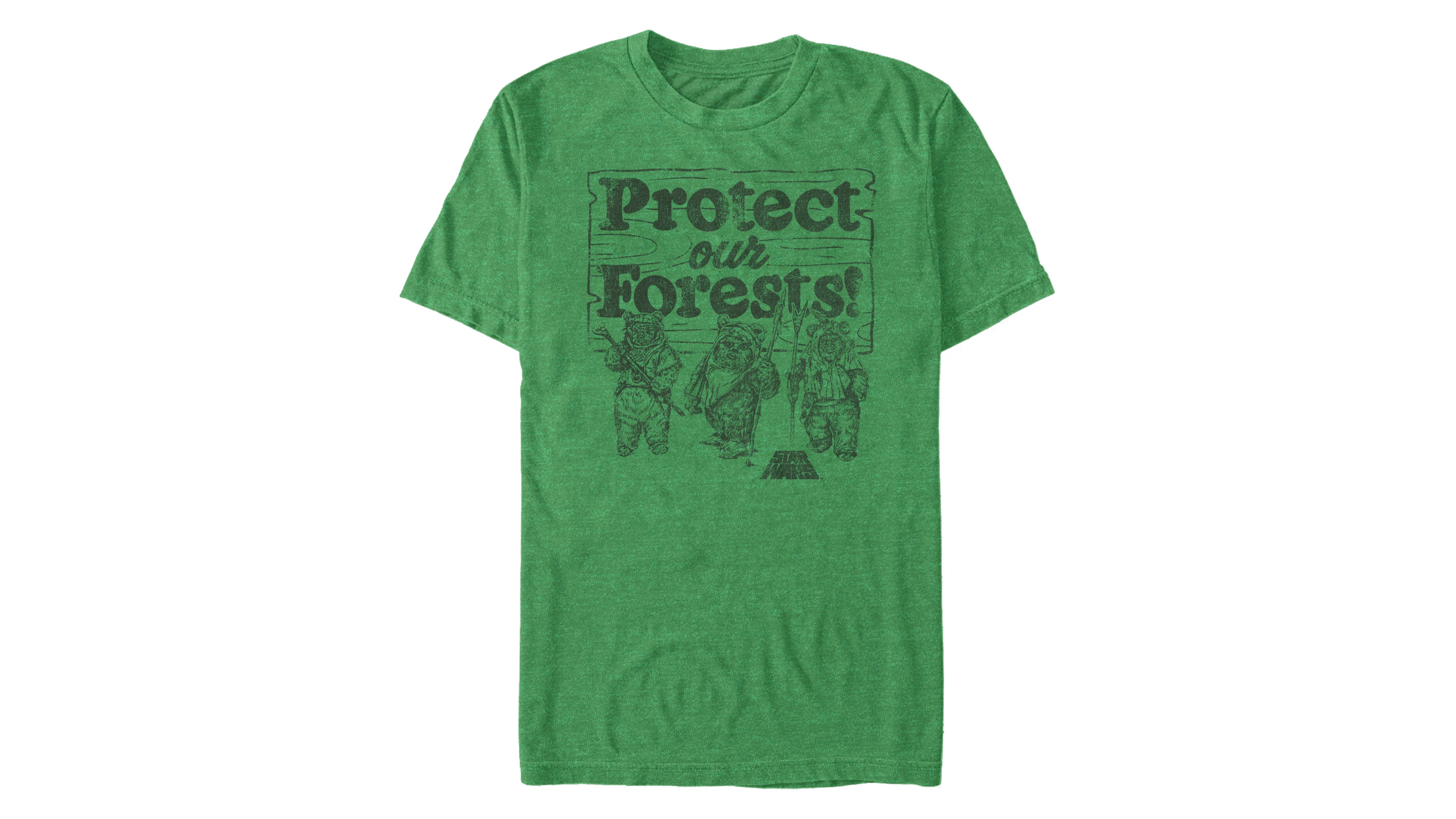 Star Wars Men's Ewok Protect Our Forests Short Sleeve T-Shirt