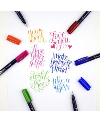 Tombow Fudenosuke Color Brush Pen Set, 10-Pack