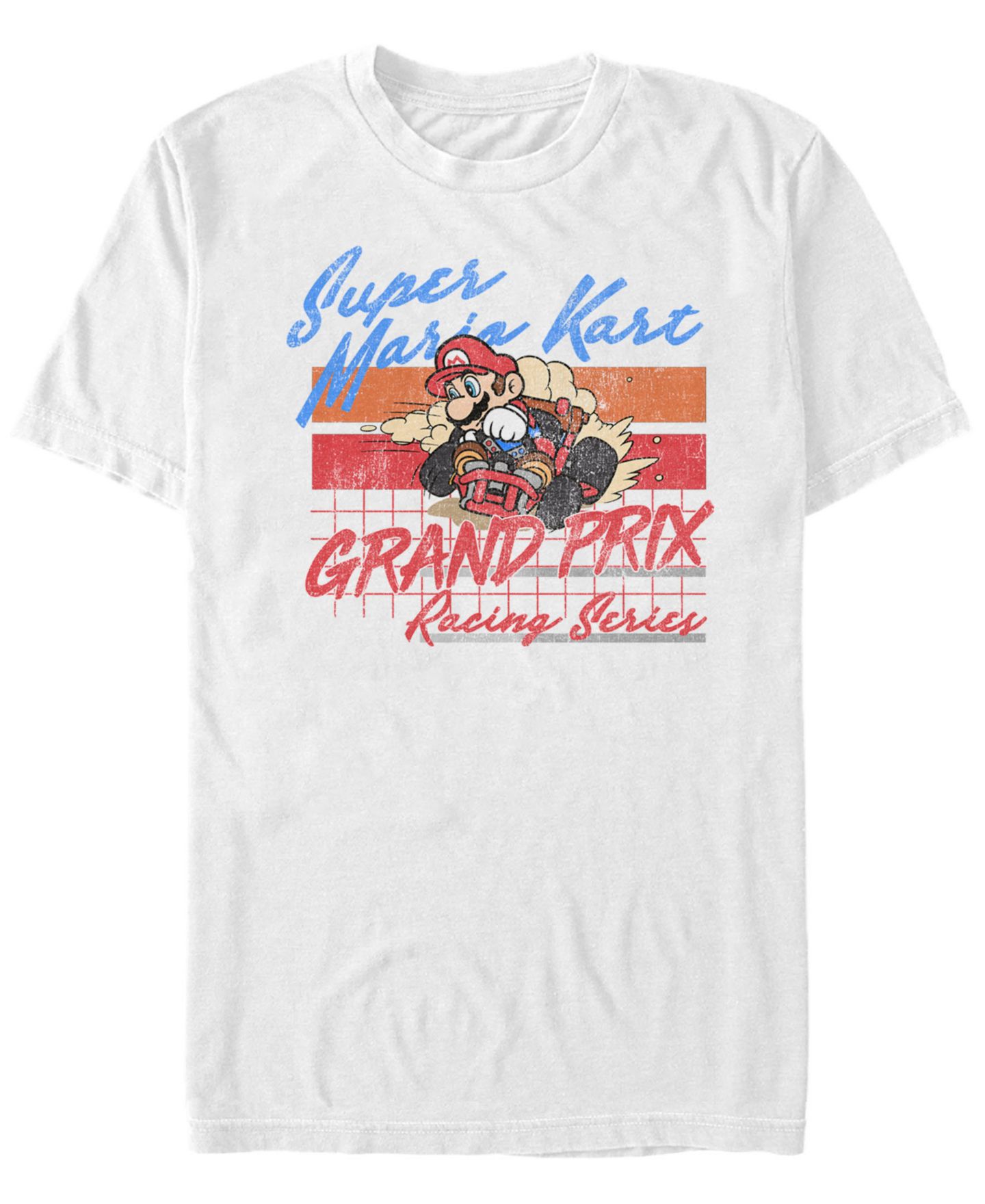 Мужская футболка Fifth Sun Nintendo Mario Kart Grand Prix Racing Series Short Sleeve, цвет: Белый — фото 1