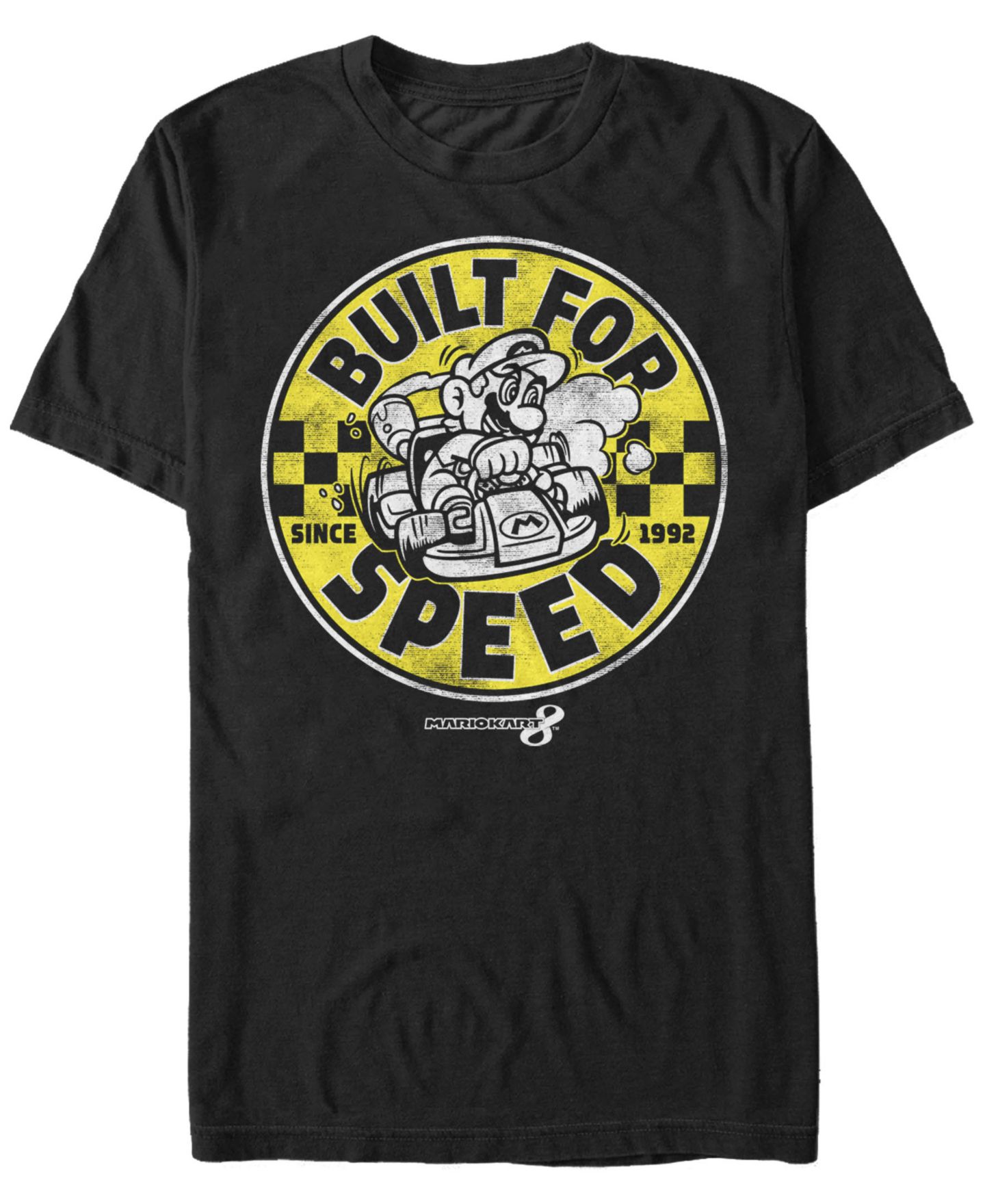 Мужская футболка Fifth Sun Nintendo Mario Kart Built For Speed Since 1992 Short Sleeve, цвет: Чёрный — фото 1