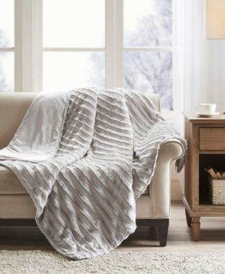 Beautyrest - Duke Faux Fur 12lbs Weighted Blanket