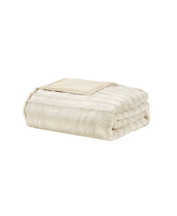 Beautyrest Duke Faux Fur 18lbs Weighted Blanket & Reviews Blankets