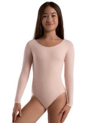 Capezio Girls Long Sleeve Leotard - Ballet pink 22$
