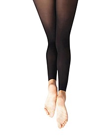 Big Girls Footless Tight with Self Knit Waist Band