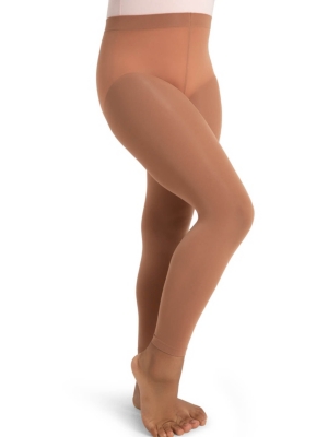 Capezio Big Girls Footless Tight with Self Knit Waist Band