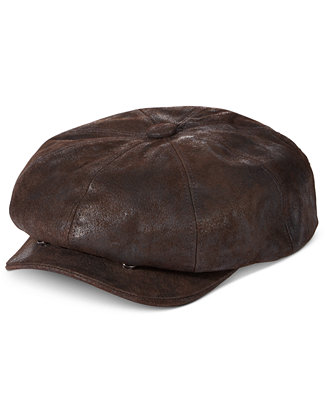 Vintage distressed Orvis leather paper boy hat