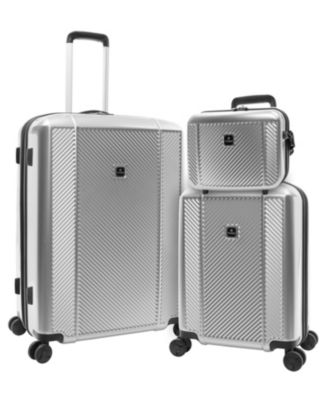 silver luggage set