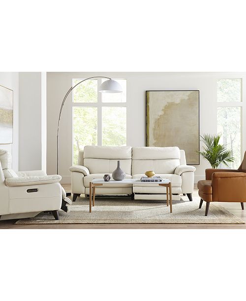 Furniture Milany Leather Power Reclining Sofa Collection Created