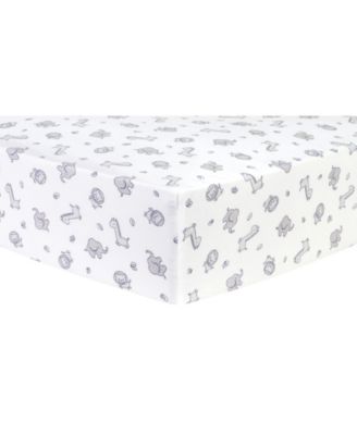 Chevron Safari Flannel Crib Sheet