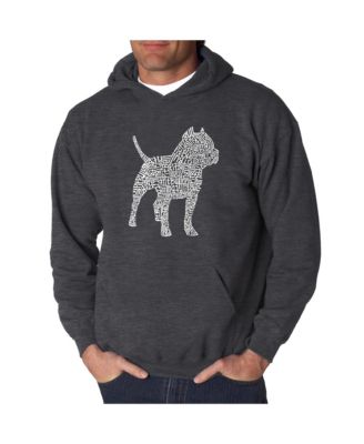 Men's Word Art Hooded Sweatshirt - Pit bull
