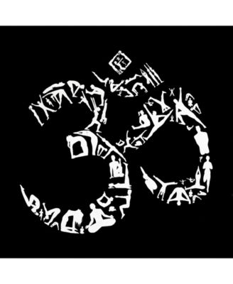 Men's Word Art Hooded Sweatshirt - Om Symbol