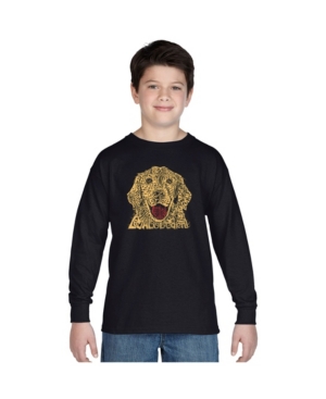 La Pop Art Boy's Word Art Long Sleeve T-Shirt - Dog
