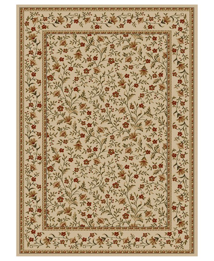 KM Home CLOSEOUT! Roma Floral Ivory 3-Pc. Rug Set - Macy's