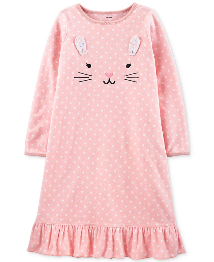 Charter Club Printed Fleece Nightgown, Created for Macy's - Macy's