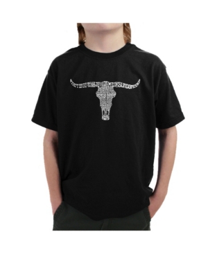image of La Pop Art Boy-s Word Art T-Shirt - Names of Legendary Outlaws