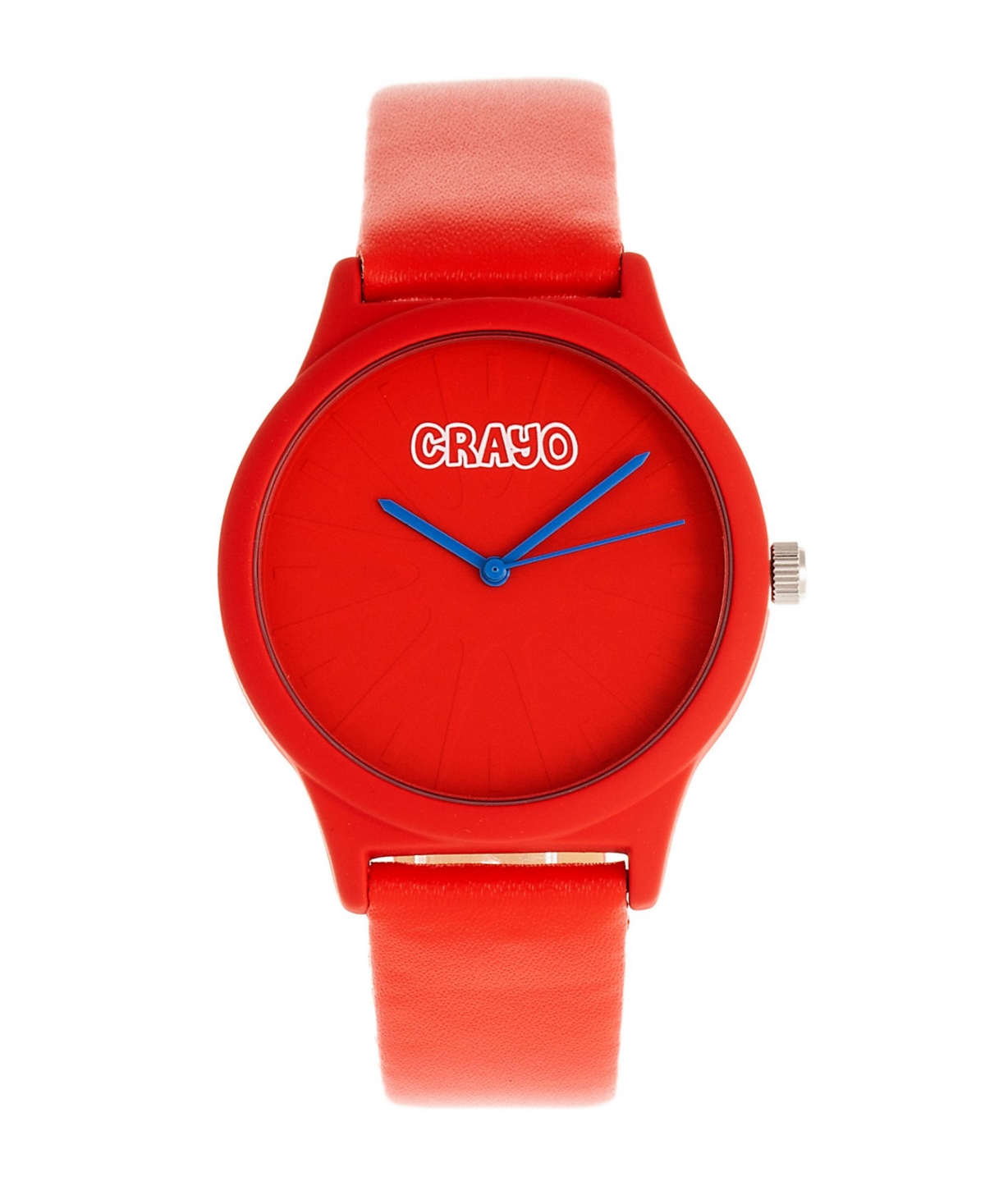 Unisex Splat Red Leatherette Strap Watch 38mm - Red