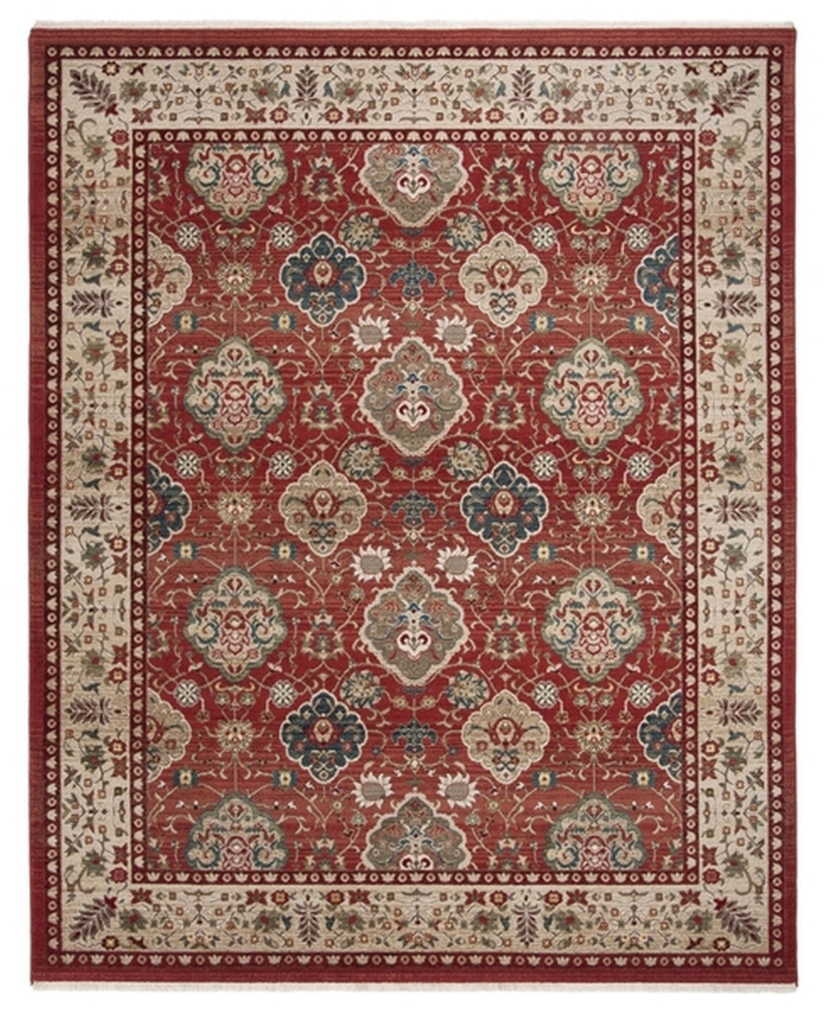 Lauren Ralph Lauren Ariel LRL1255C Red and Beige 5'1in X 7'6in Area Rug - Red