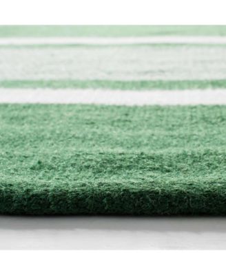 Hanover Stripe LRL2461B Green 4' X 6' Outdoor Area Rug