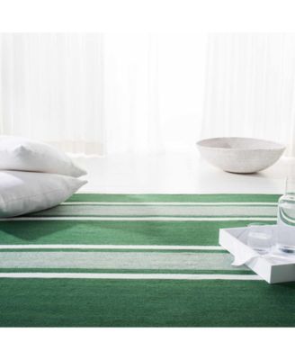 Hanover Stripe LRL2461B Green 8' X 10' Outdoor Area Rug