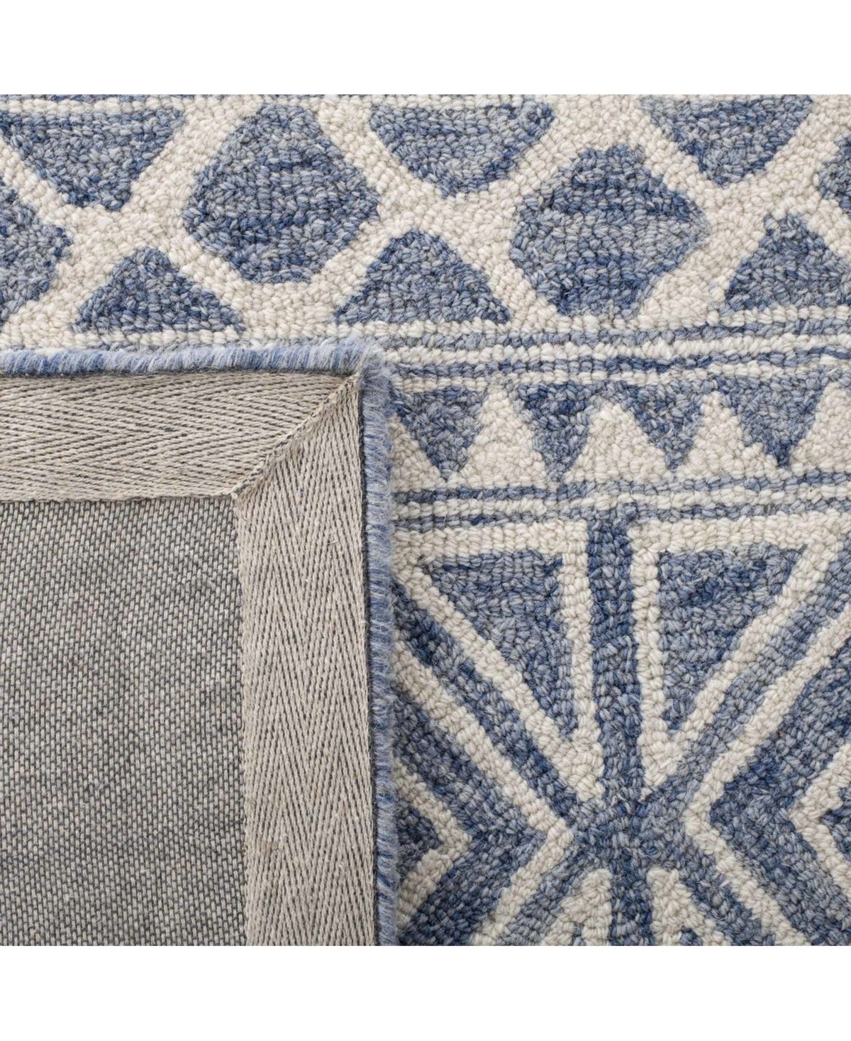 Lauren Ralph Lauren Theresa LRL6650Aand Blue X Area Rug - Ivory