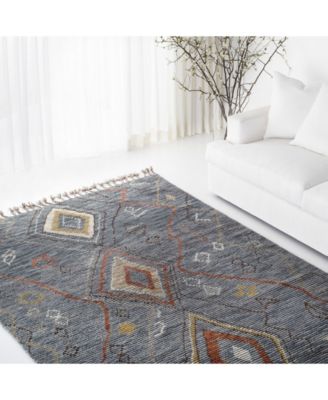 Nahla LRL7544A Denim 4' X 6' Area Rug