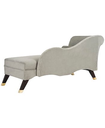 Safavieh - Caiden Vevlet Chaise, Quick Ship