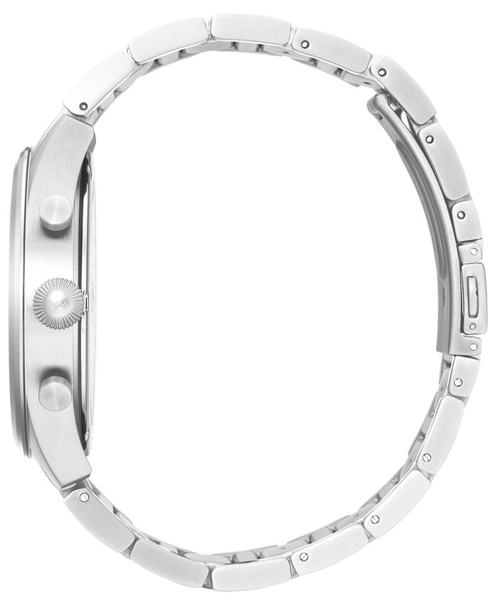 BOSS Men's Chronograph Pioneer Stainless Steel Bracelet Watch 44mm - Macy's