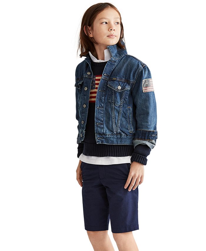 Polo Ralph Lauren Big Boys Denim Cotton Trucker Jacket & Reviews - Coats &  Jackets - Kids - Macy's