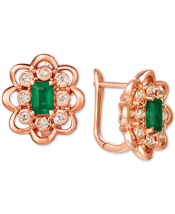 Louis Vuitton Stellar Times Planète Bleue emerald and diamond earrings