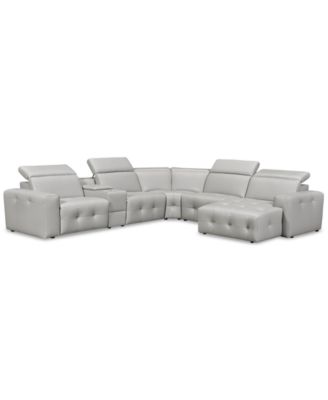 Leather Chaise Sectional Sofa