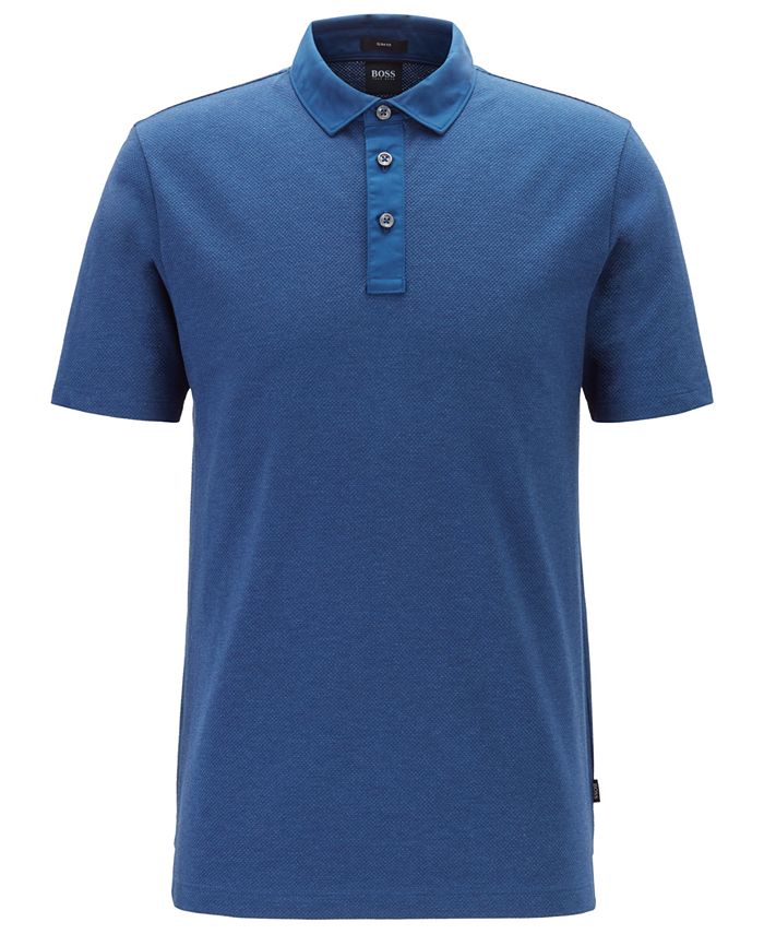 Hugo Boss BOSS Men's Plummer 06 Slim-Fit Jacquard Polo Shirt - Macy's