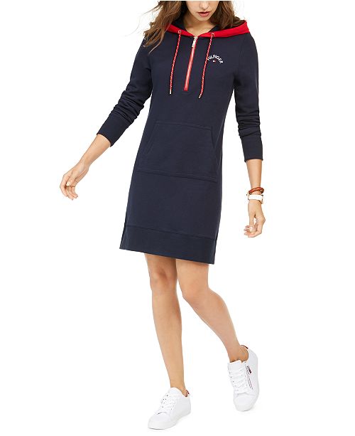 Tommy Hilfiger Zip Front Hoodie Dress Reviews Dresses Women