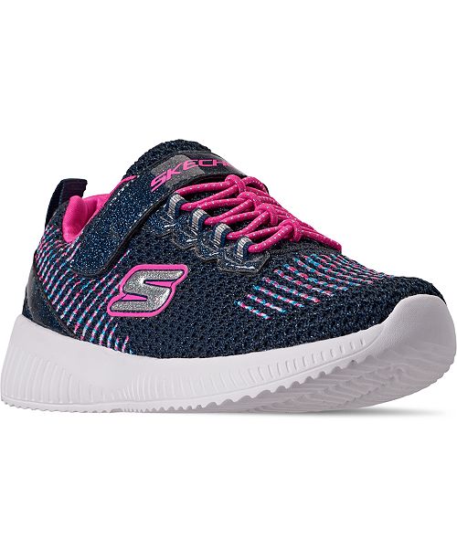Skechers Little Girls Squad Stay-Put Closure Athletic Sneakers from Finish Line